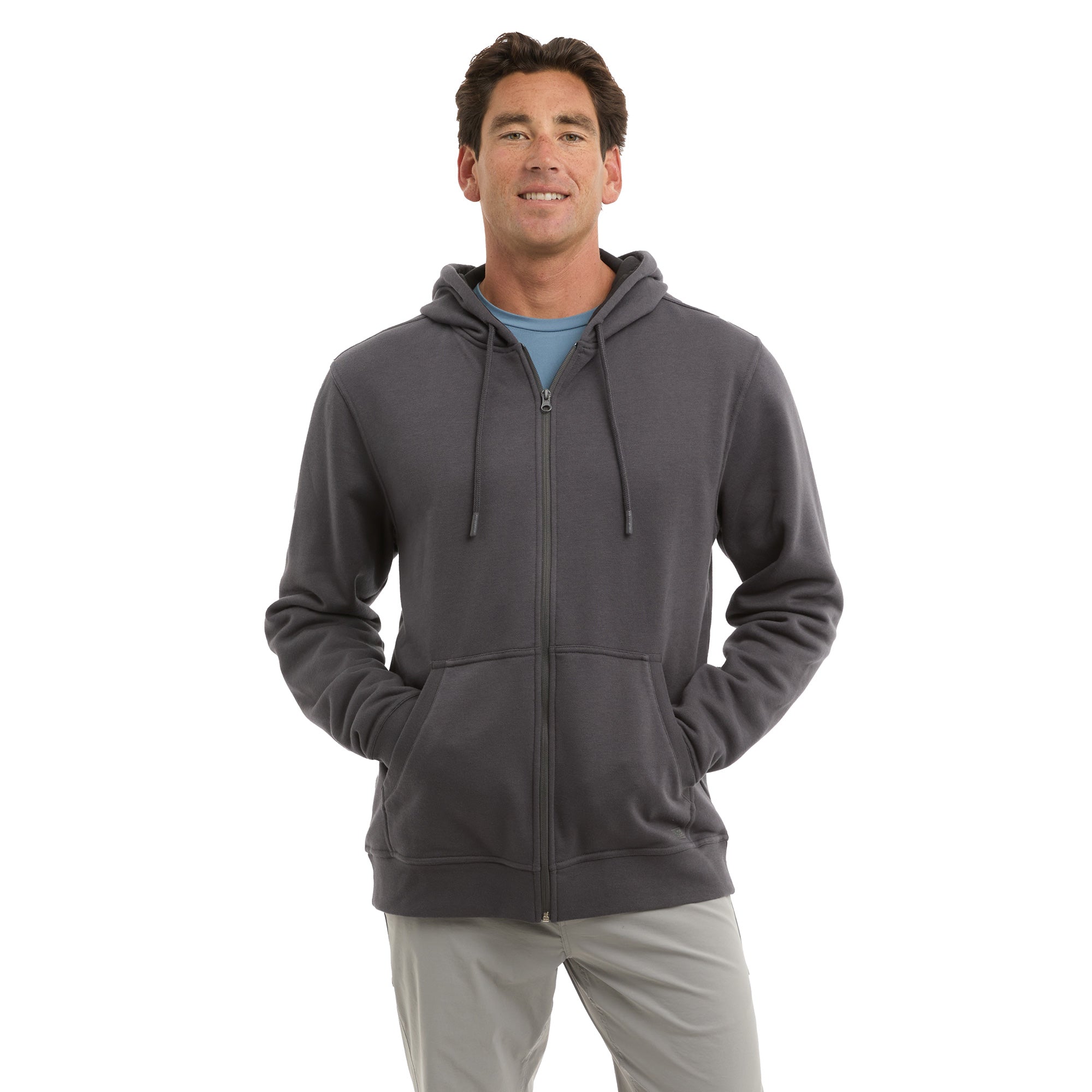 Pelagic Tanner felpa zip Graphite in cotone