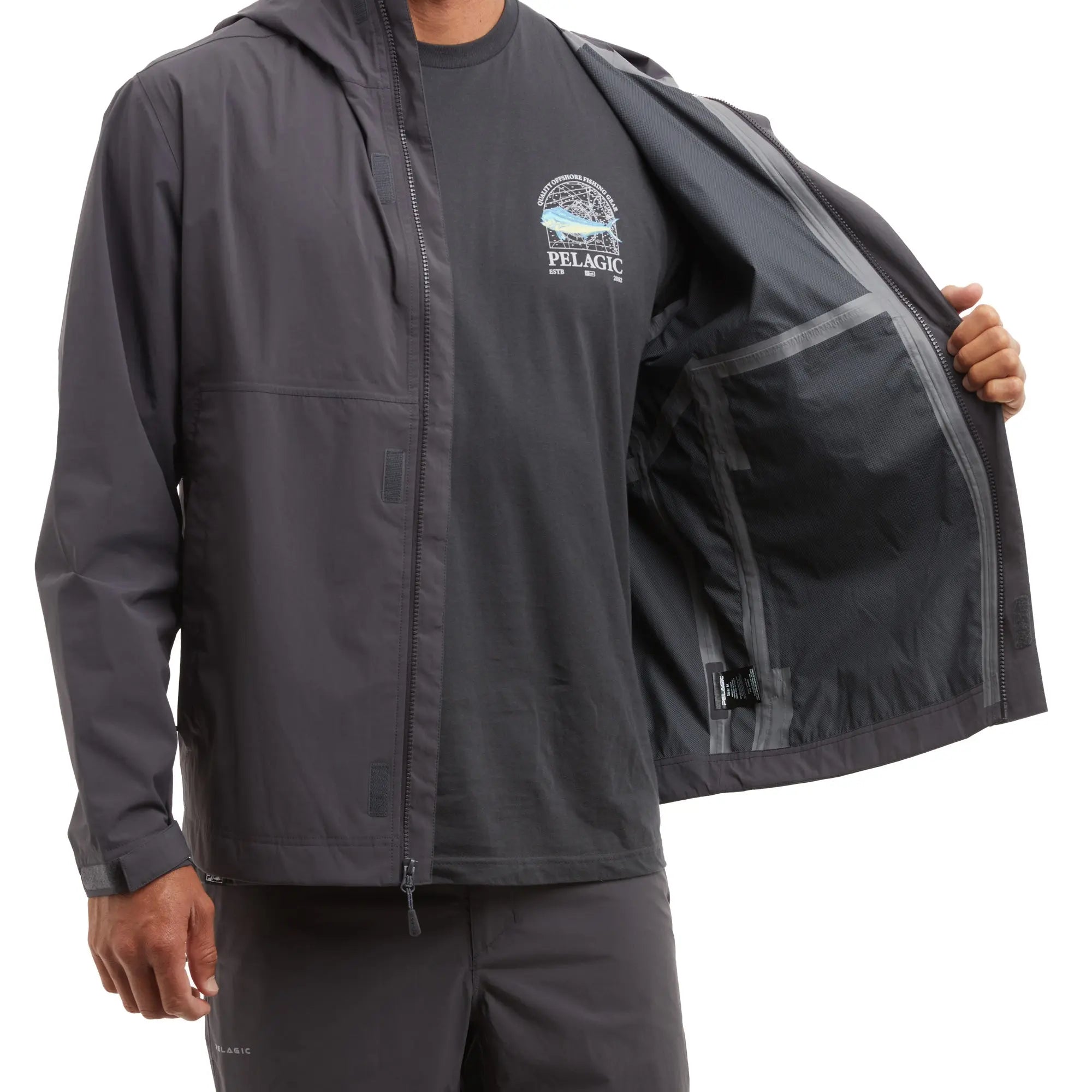 Pelagic Squall giacca antipioggia uomo grafite impermeabile