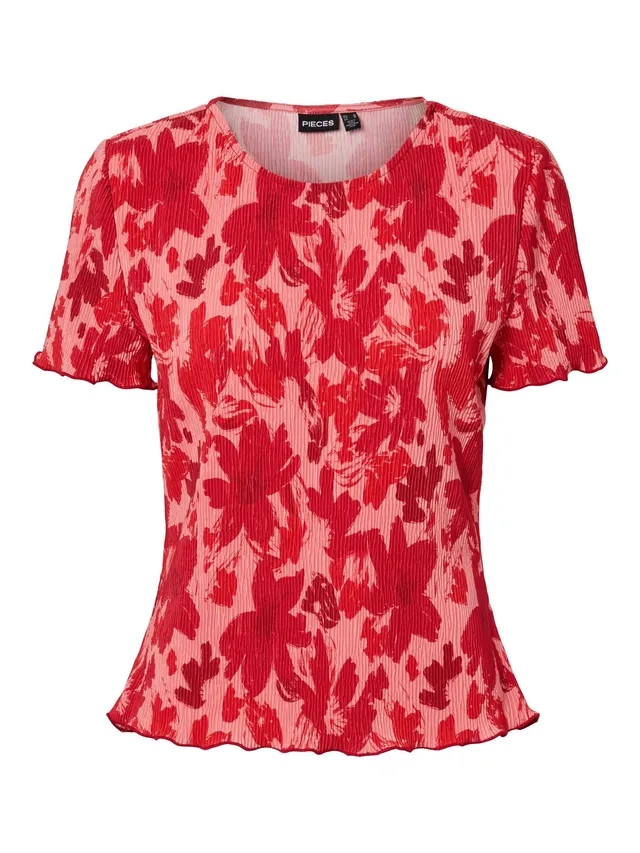 Pieces Pcflora SS O-Neck Top Jrs maglietta XL girocollo