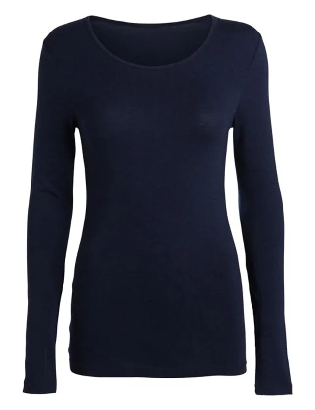 Pieces Pcholly t-shirt donna blu manica lunga