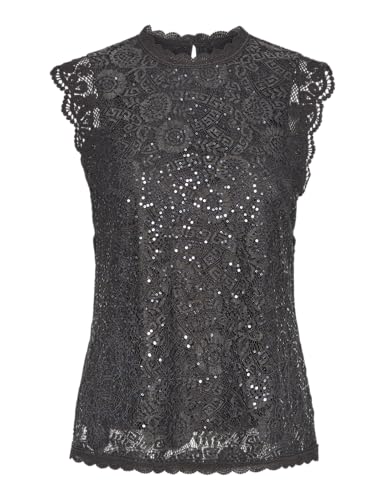 Pieces Pcolline SL Lace Sequins Top Noos top M