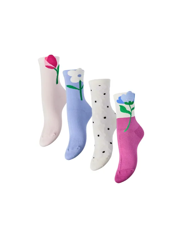 Pieces Pcbeatrice Socks 4 Pack calze donna 4 paia ortensia
