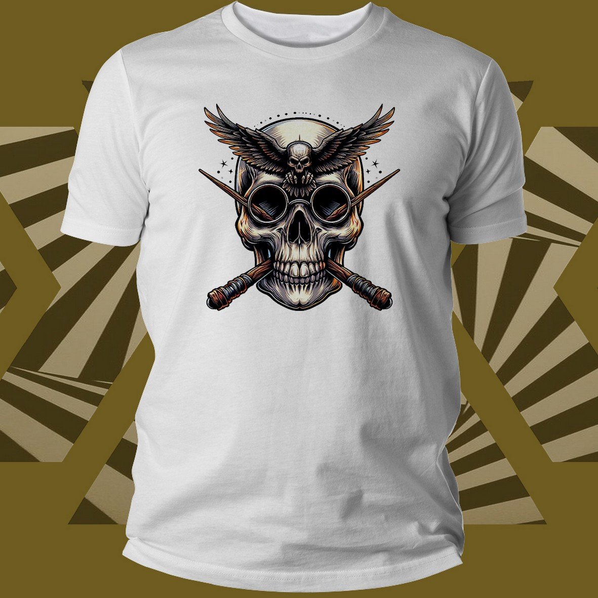 Matrix Music Store Tribe-Tee Skull Harry Howl t-shirt unisex cotone