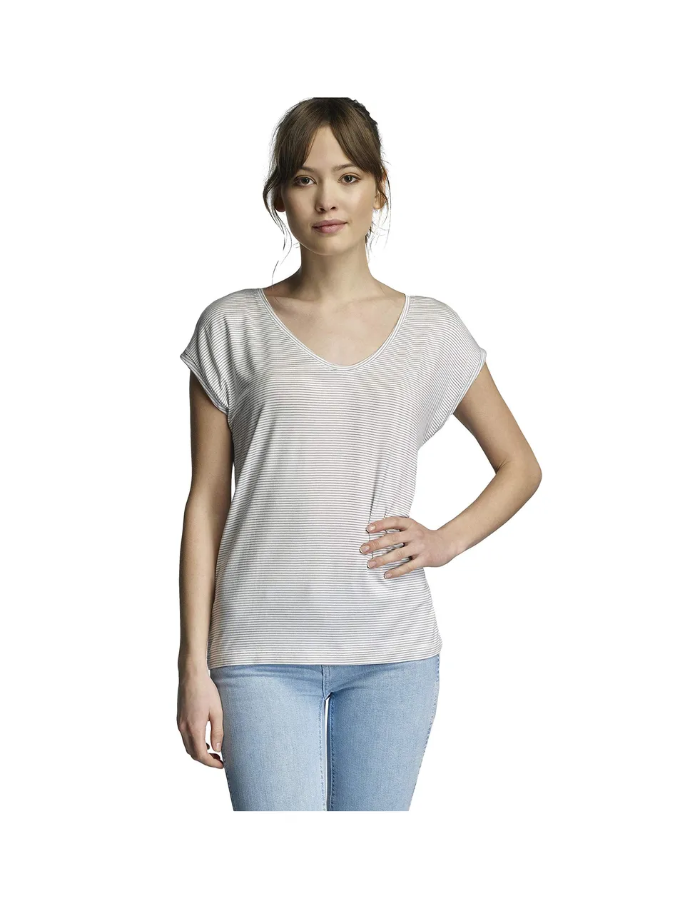 Pieces Pcbillo Tee Noos t-shirt donna righe cotone