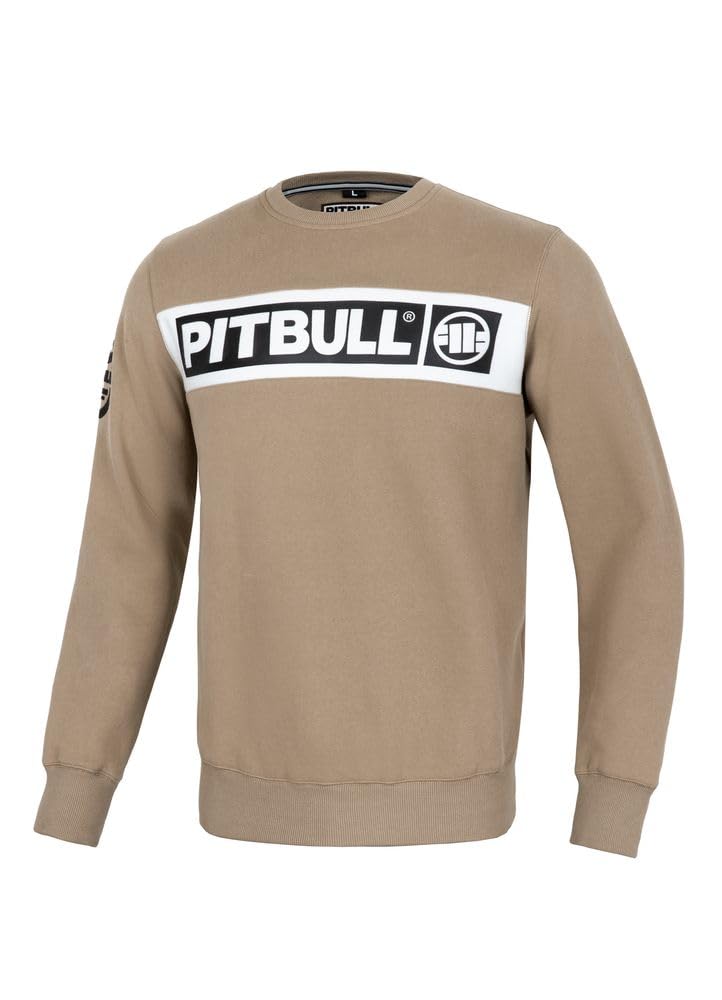 Pitbull Sherwood felpa uomo beige 3XL cotone