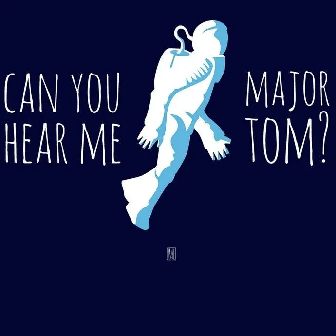 M4U Major Tom Bowie maglietta cotone unisex
