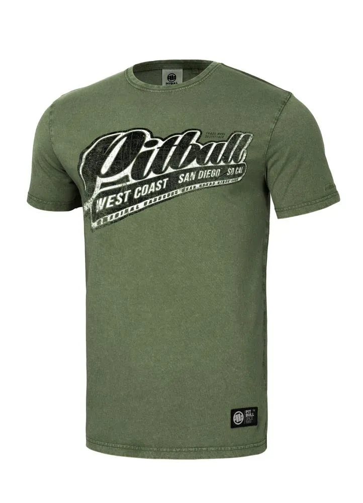 Pit Bull West Coast Denim Washed t-shirt uomo cotone