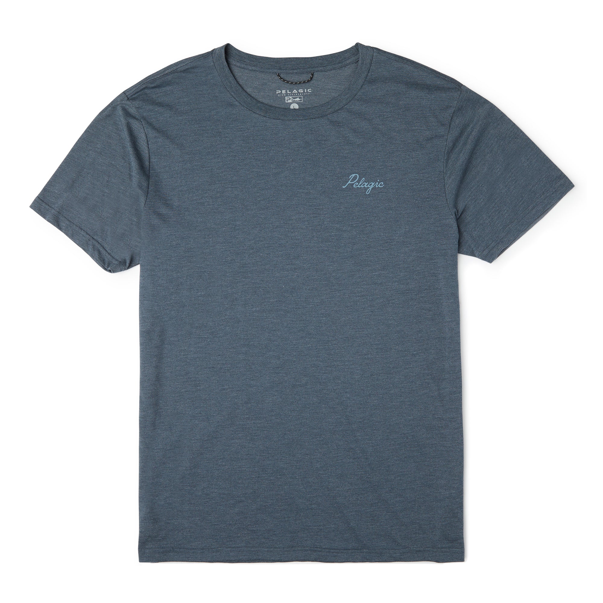 Pelagic Lines In maglietta uomo petrolio melange tri-blend