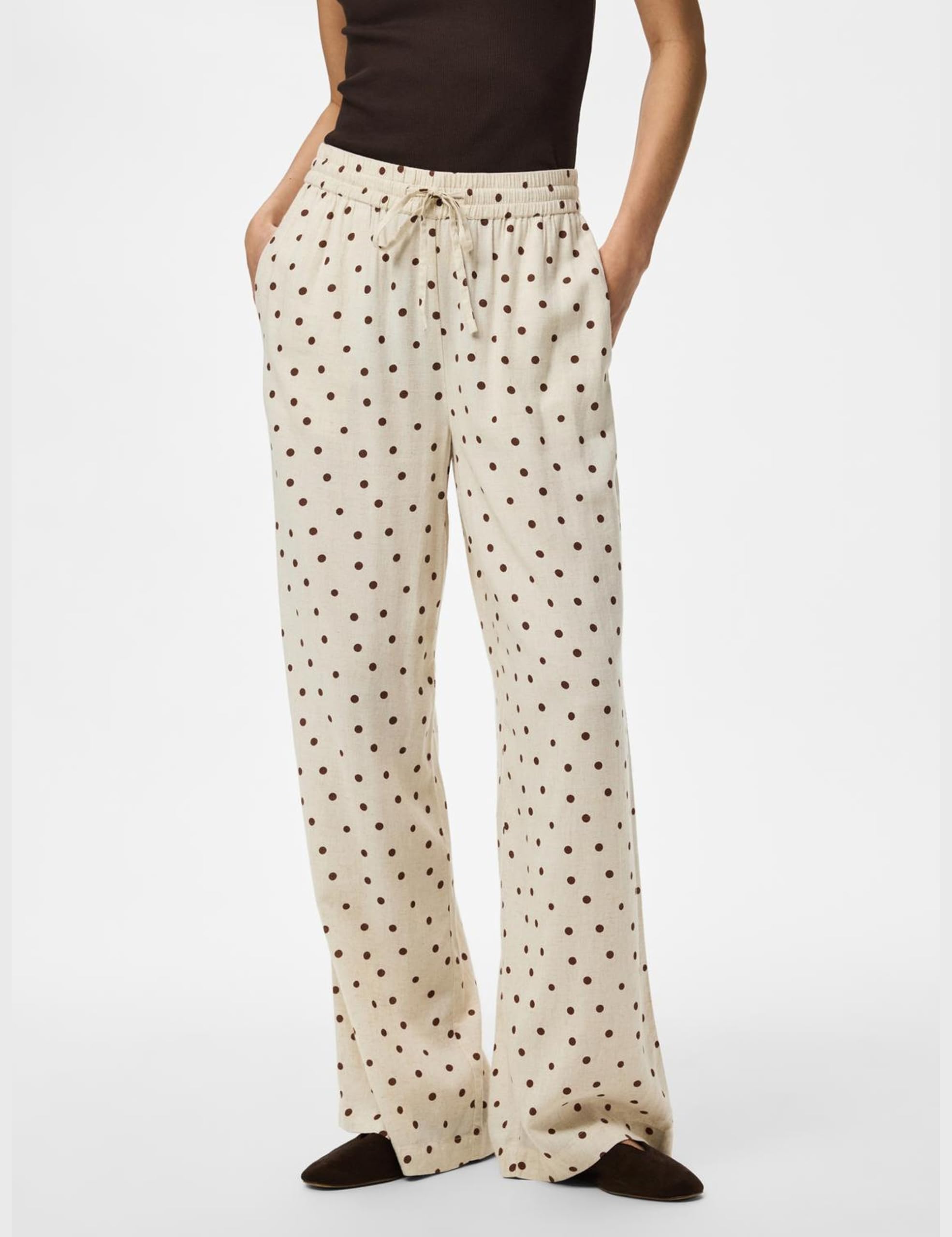 Pieces Pcpia HW Wvn Noos pantaloni donna betulla L