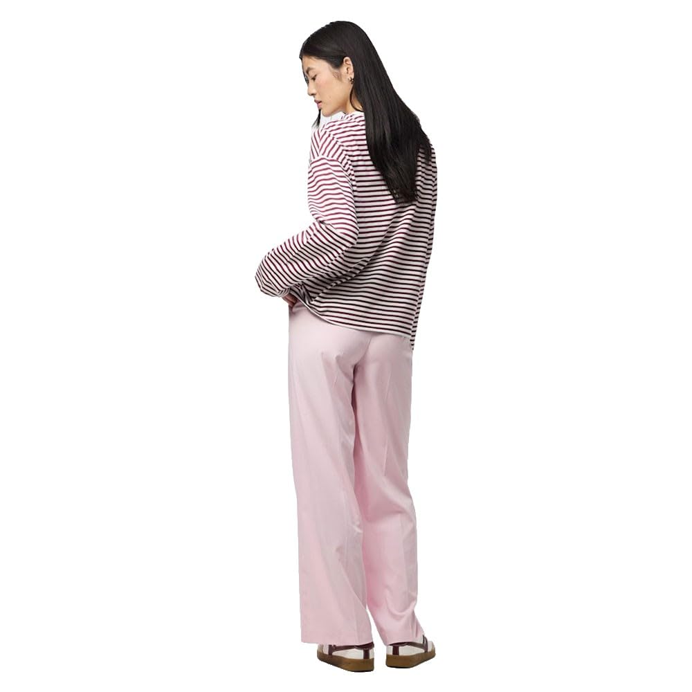 Pieces Rosa Wide pantaloni donna 2XL vita alta cotone