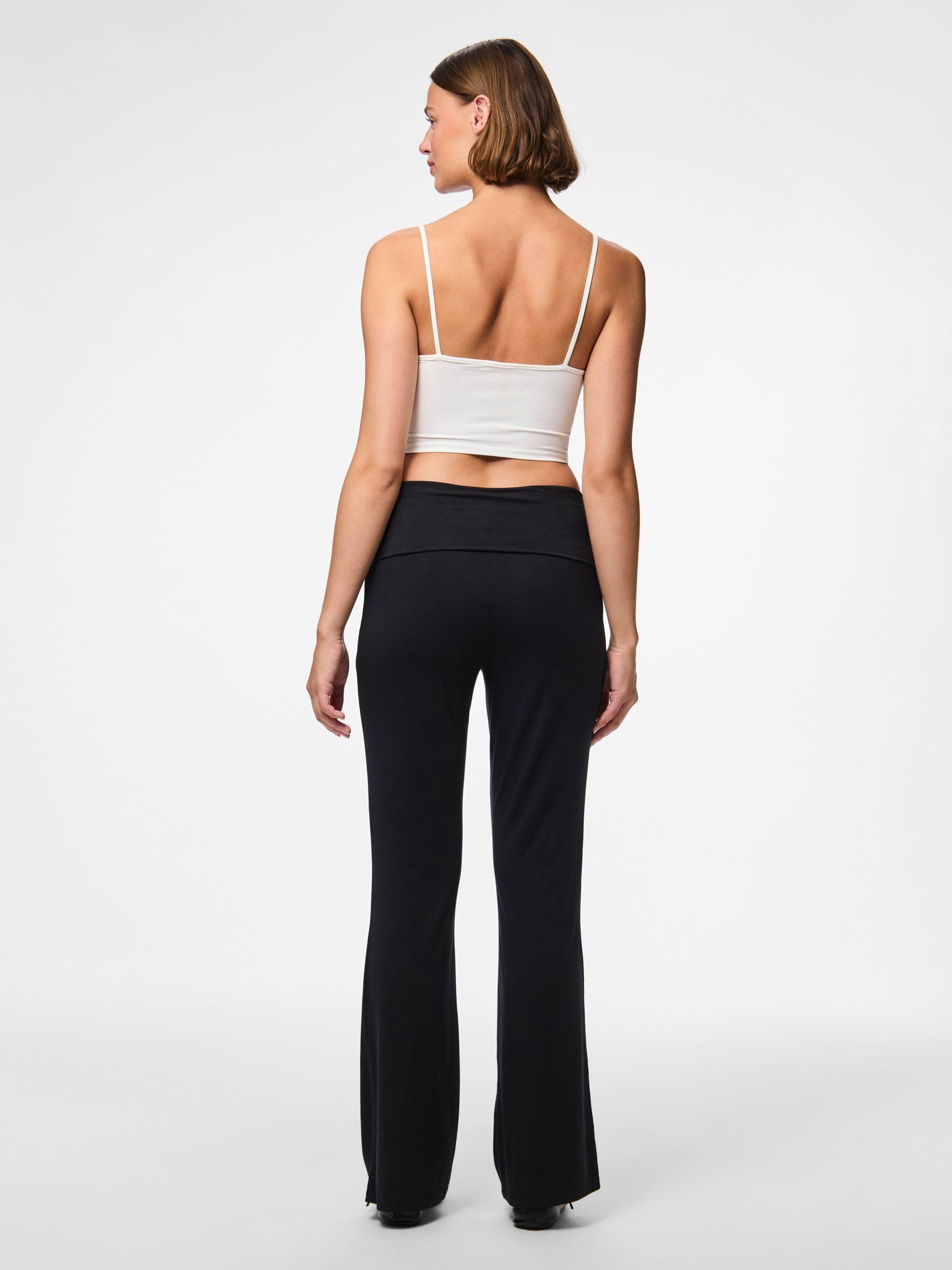 PIECES Pcmaliva Flared Pants Jrs Noos BC pantaloni svasati jersey