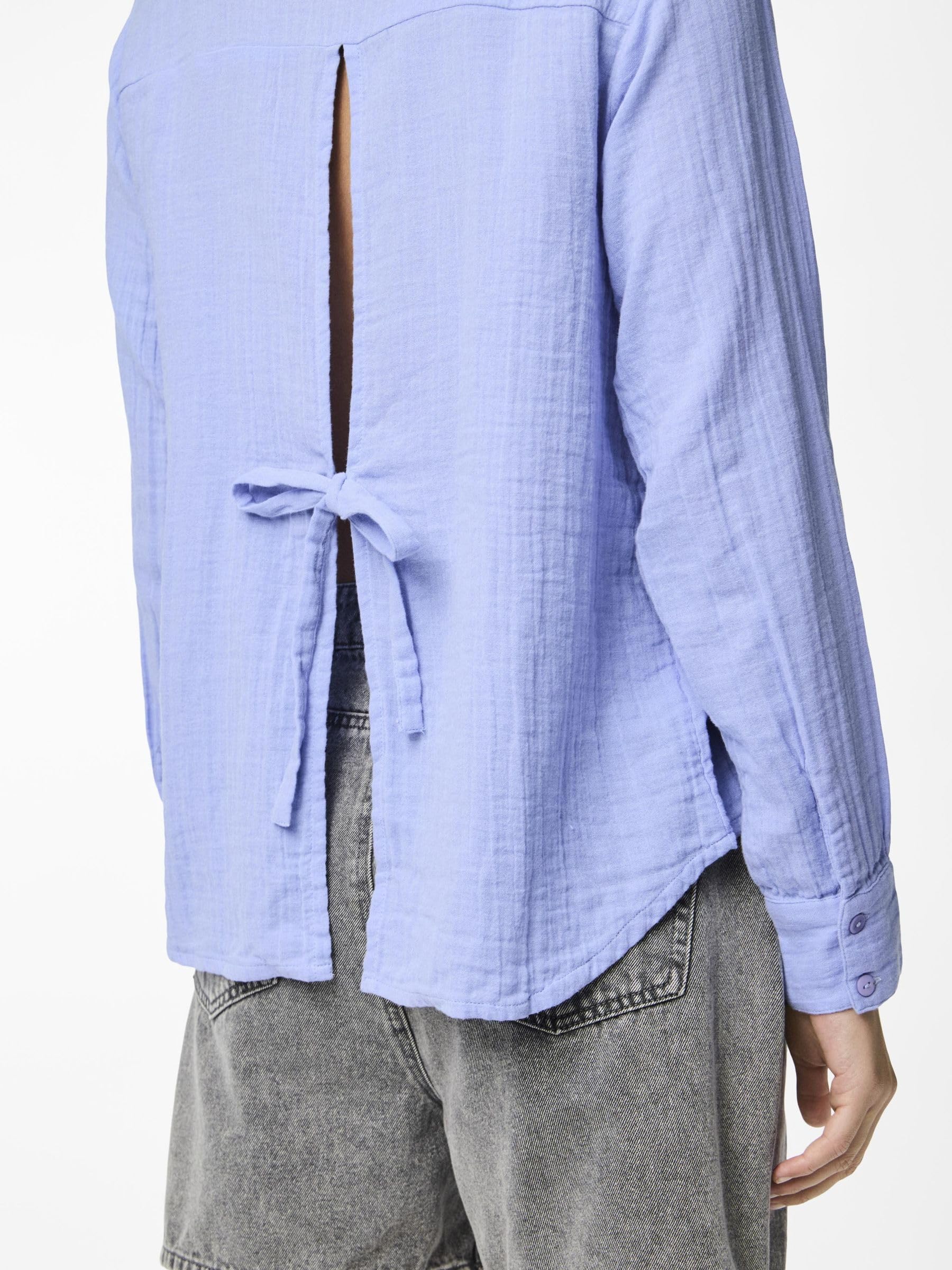 Pieces Pckappel Tie camicia ortensia manica lunga
