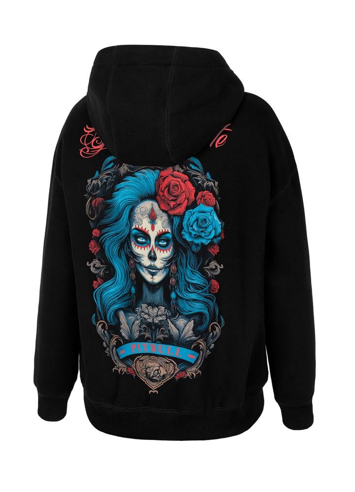 Pitbull felpa con cappuccio donna oversize con stampa