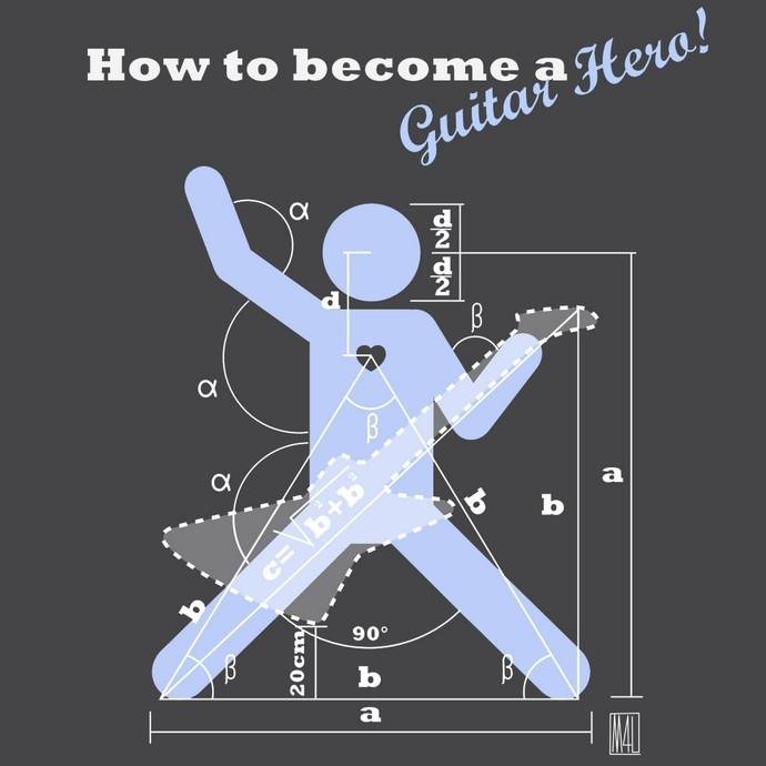 Matrix Music Store M4U Guitar Hero t-shirt cotone unisex