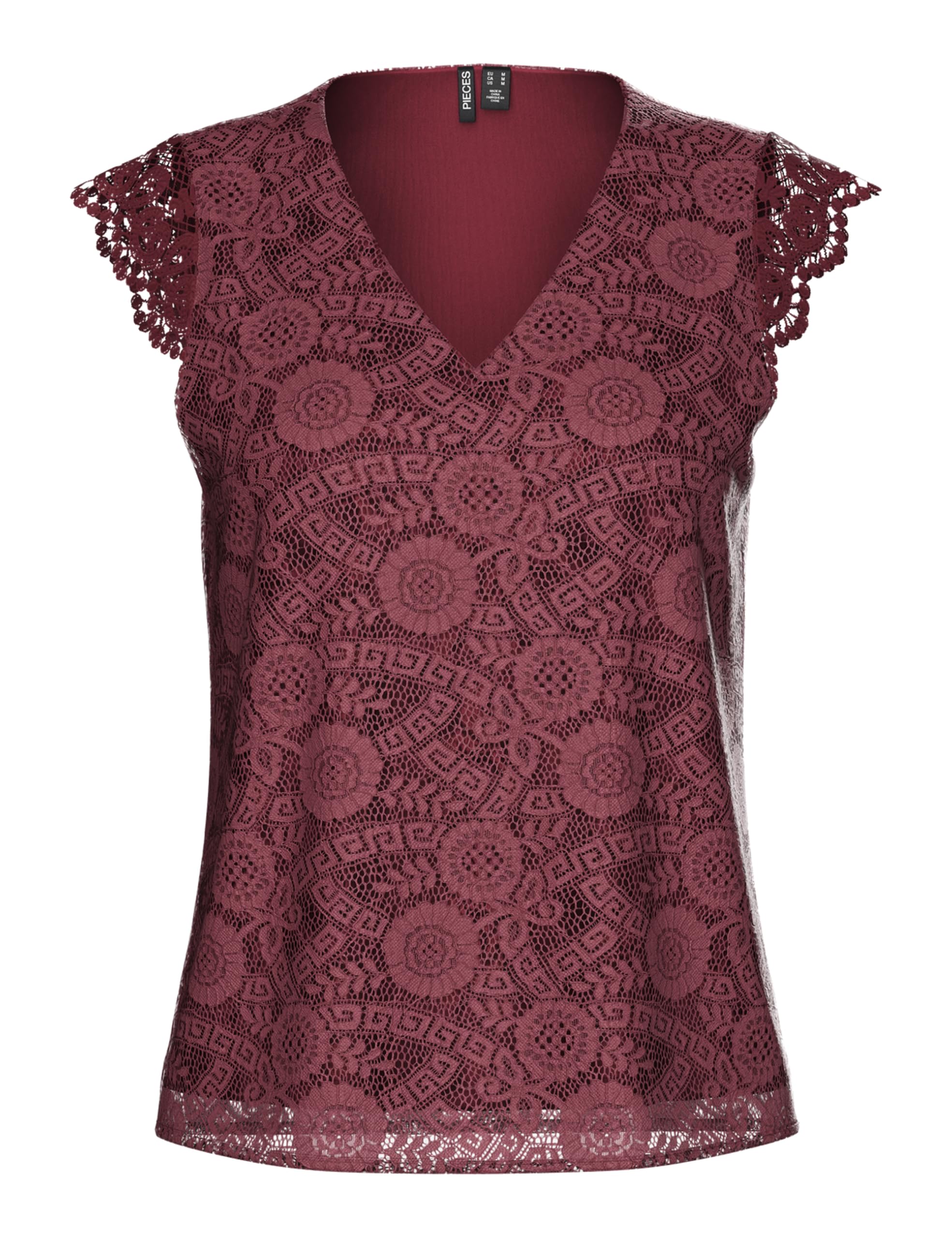 Pieces Pcolline top donna scollo a V pizzo senza maniche