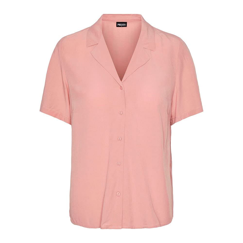 Pieces Pcolivia SS Top Noos T-Shirt Donna con Colletto