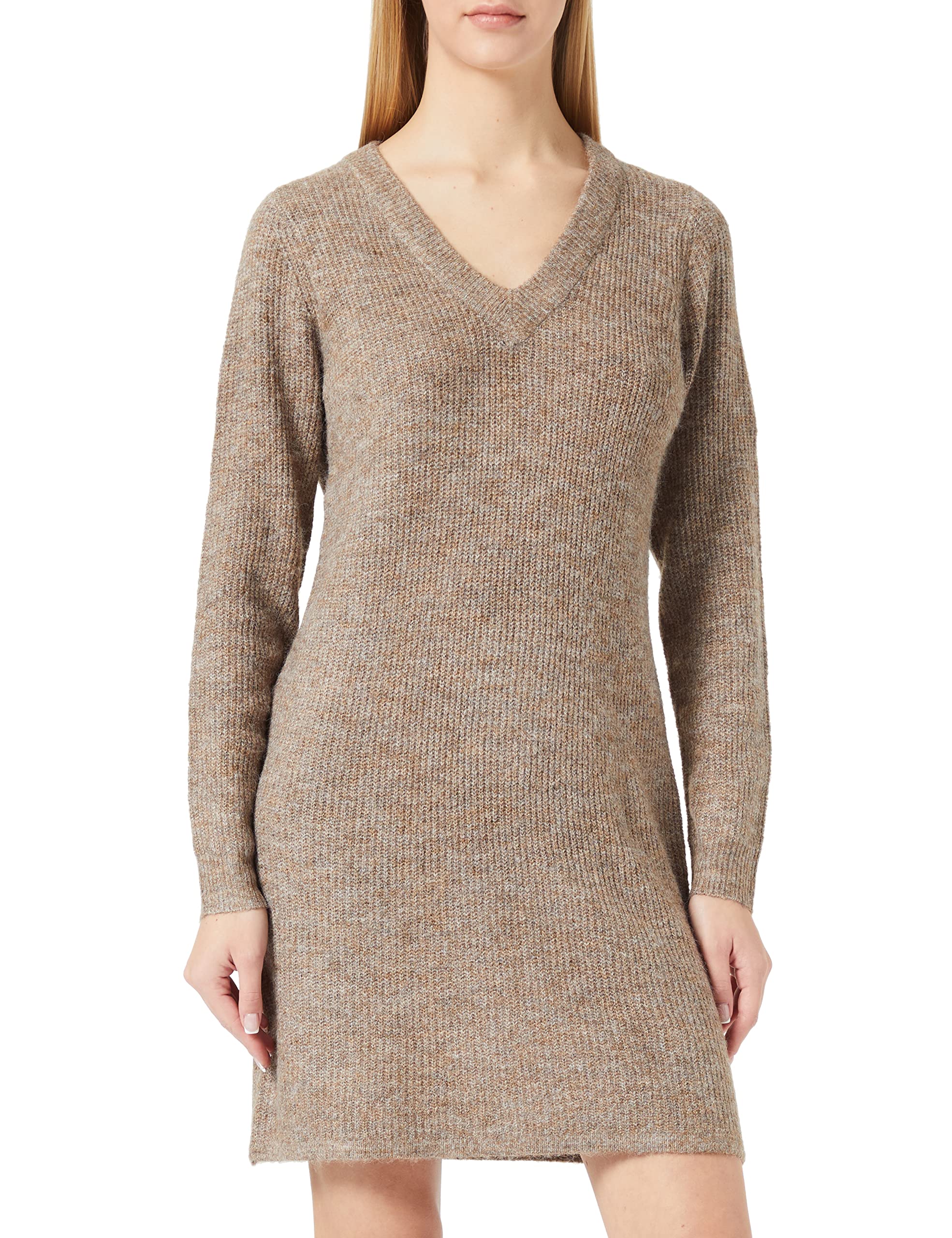 PIECES Noos abito in maglia scollo a V maniche corte