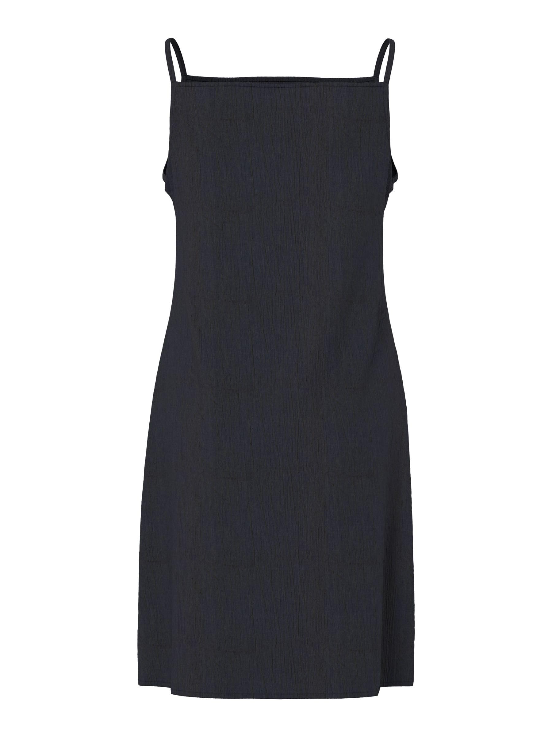 Pieces Pcpiva SL Short Dress vestito corto nero manica corta