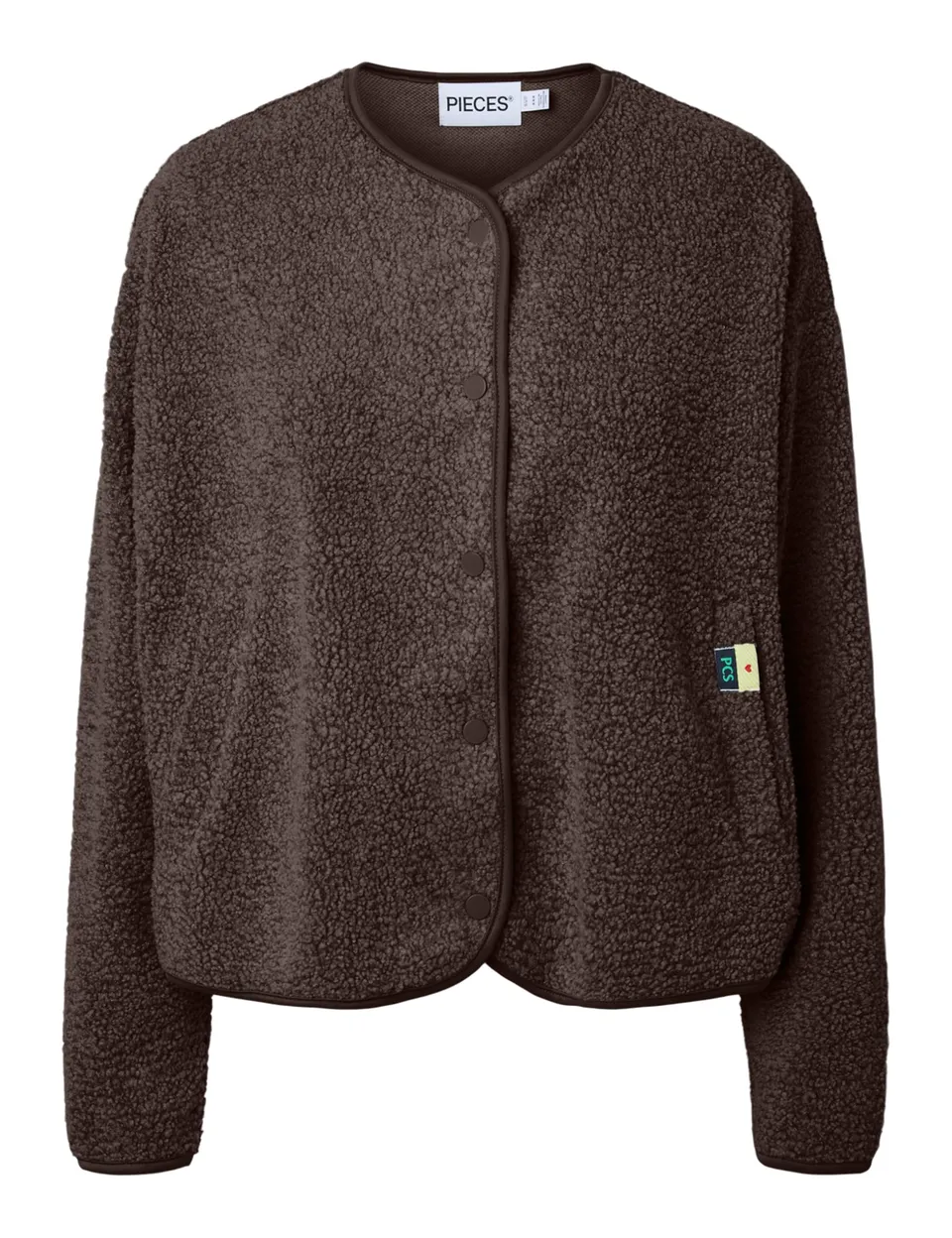 Pieces Pckatty Teddy giacca teddy effetto pelliccia