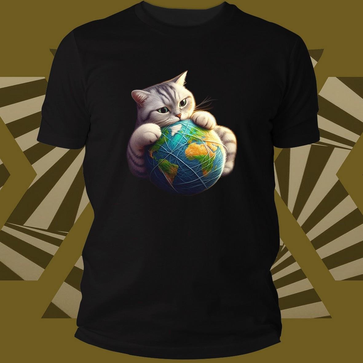 Cats World of Wool maglietta unisex stampa digitale