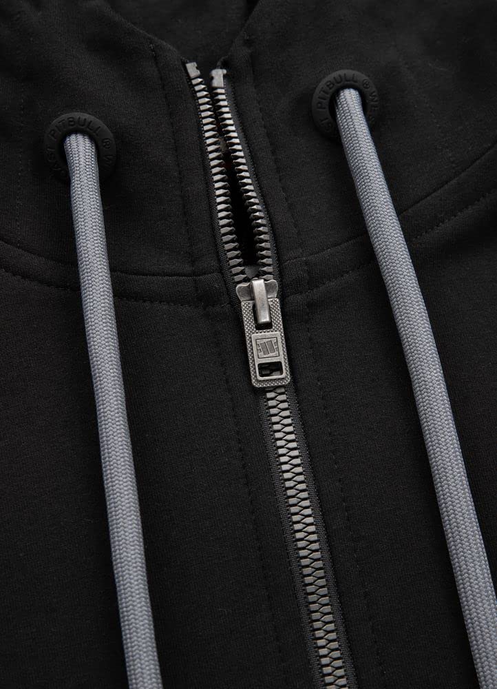 Pit Bull West Coast Lotus felpa zip nera cotone