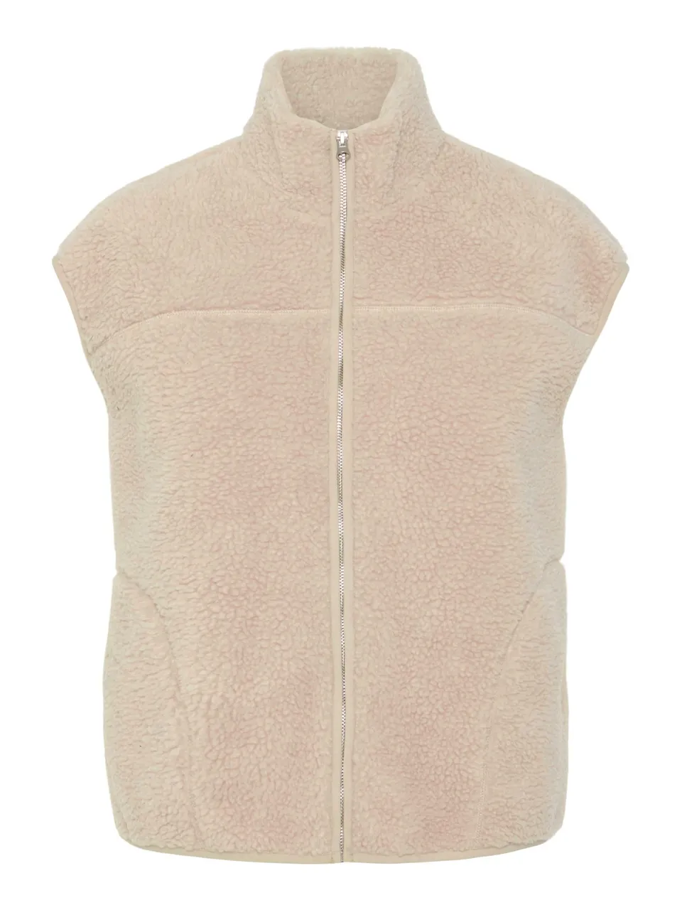 Pieces Pcsadia gilet teddy argento S