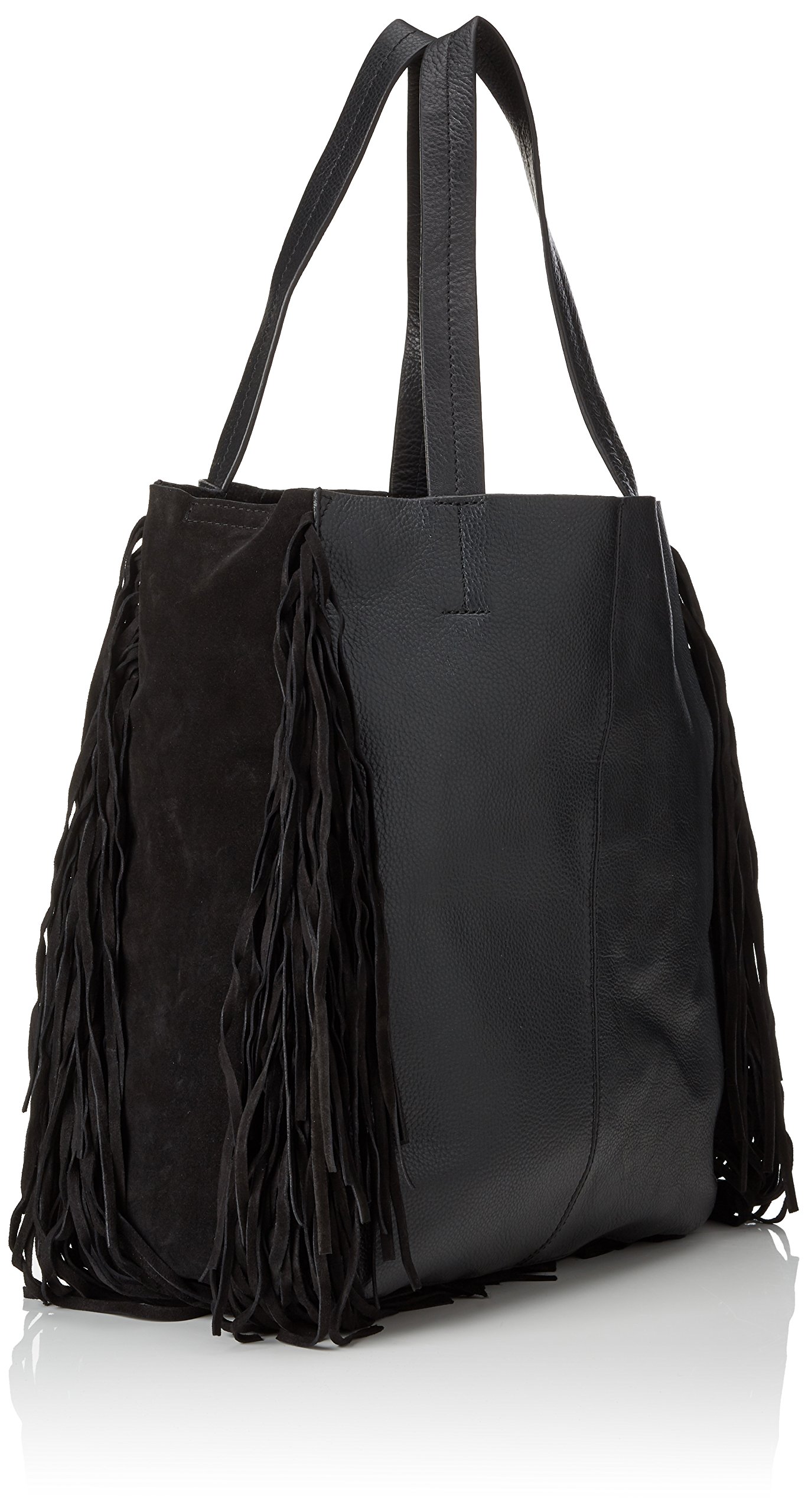 Pieces Pcpusle 17076323 shopper donna pelle con frange