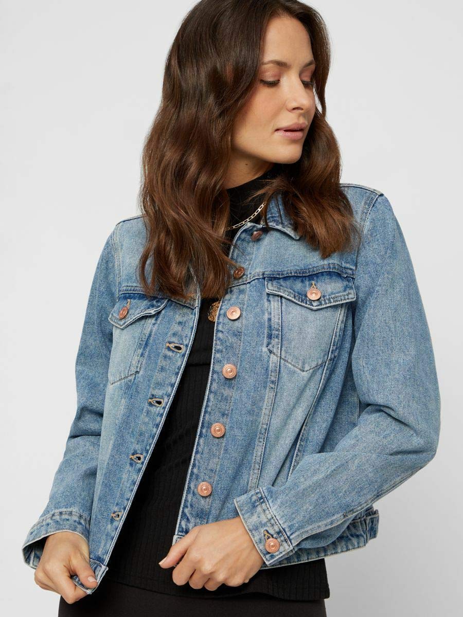 Pieces Pclou L/S Denim Jacket giacca jeans taglia S