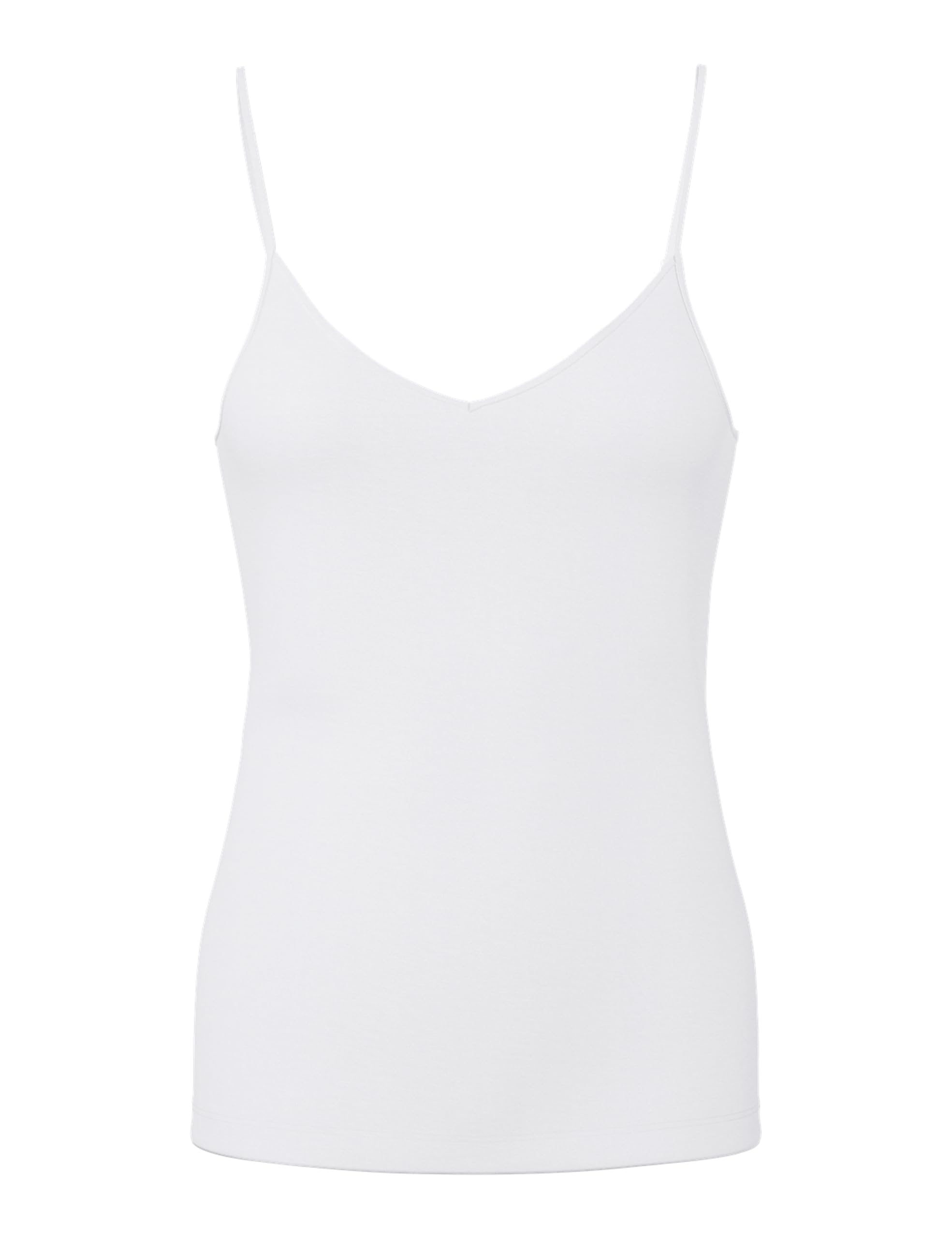 Pieces Pcsirene Canotta Donna L Bianco in cotone elasticizzato