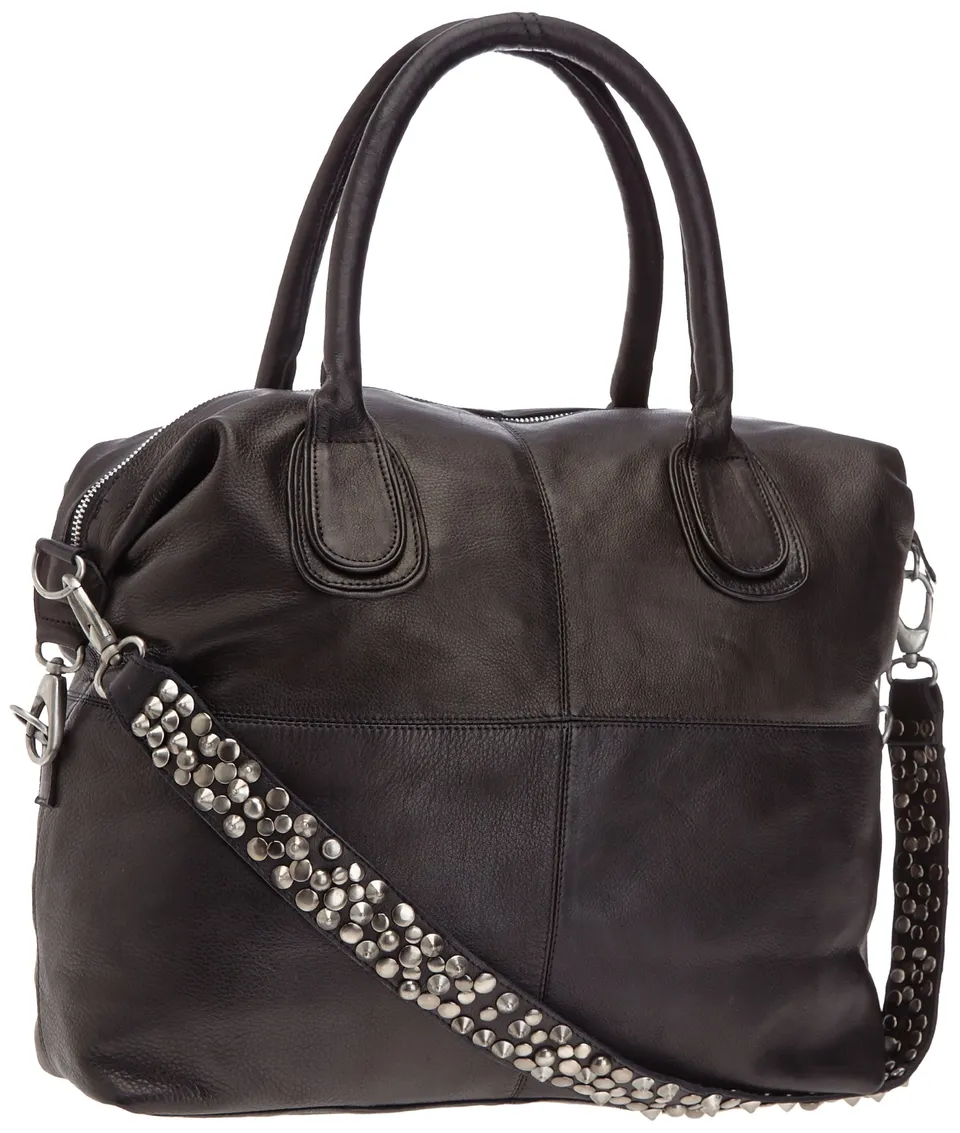 Pieces Anneli Leather 17047579 borsa mano tracolla pelle 48x37x18 cm