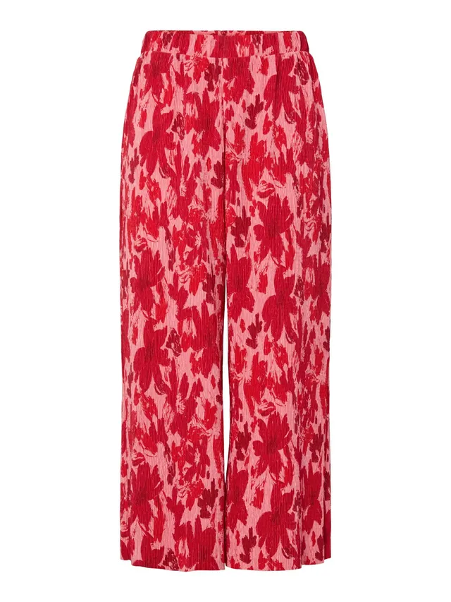PIECES Pcflora HW Culotte Jrs Msa BC pantaloni taglia L vita alta