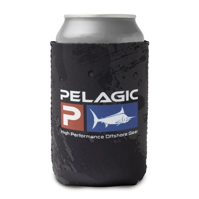 Pelagic Coozie porta lattina nero neoprene