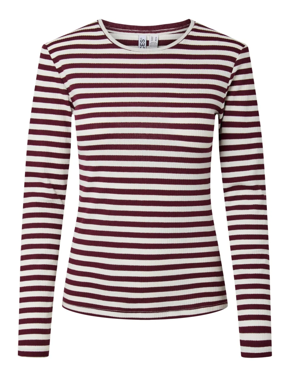 Pieces Pcruka LS Top Jrs Noos BC maglia manica lunga Tawny Port