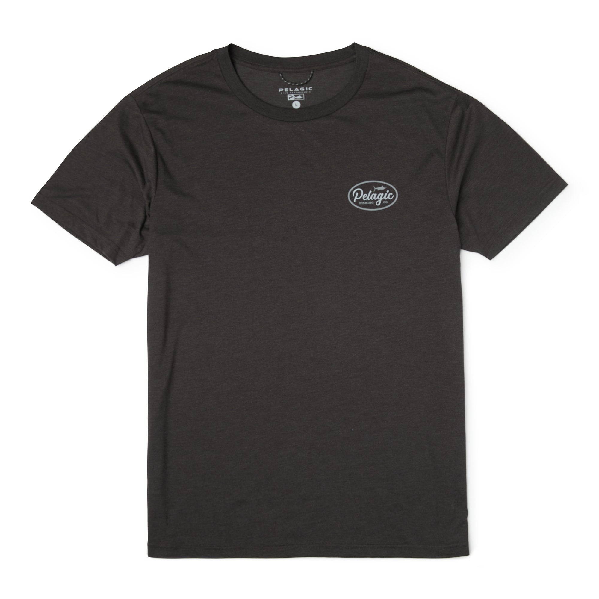 Pelagic Circled t-shirt uomo Heather Black elasticizzata