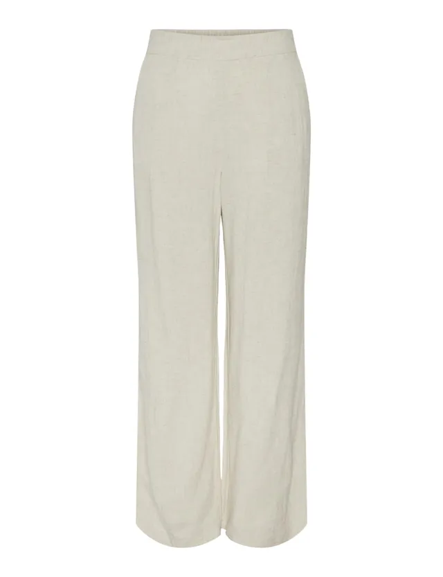 Pieces Pcvinsty HW Linen pantaloni lino donna 36/L viscosa