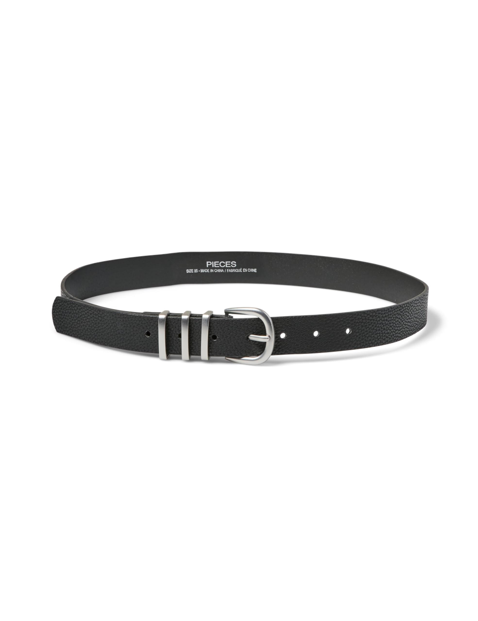 Pieces Pclea Jeans Belt cintura donna nera 85 ecopelle
