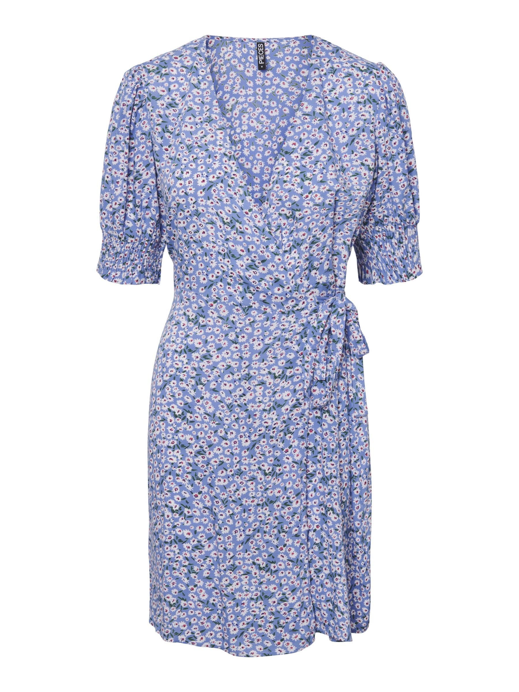 Pieces vestito donna rosa fragola a fiori