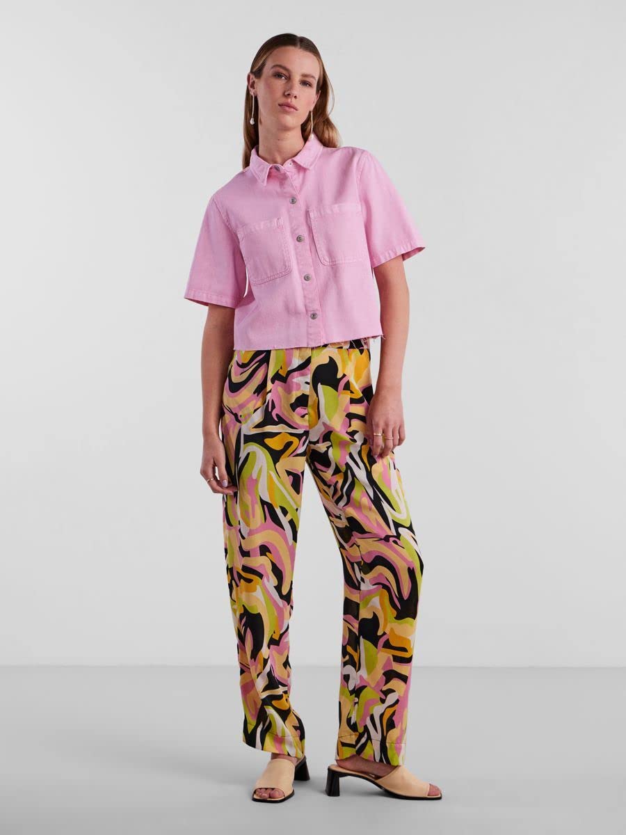 PIECES Pcblume SS Shirt BC camicia donna manica corta