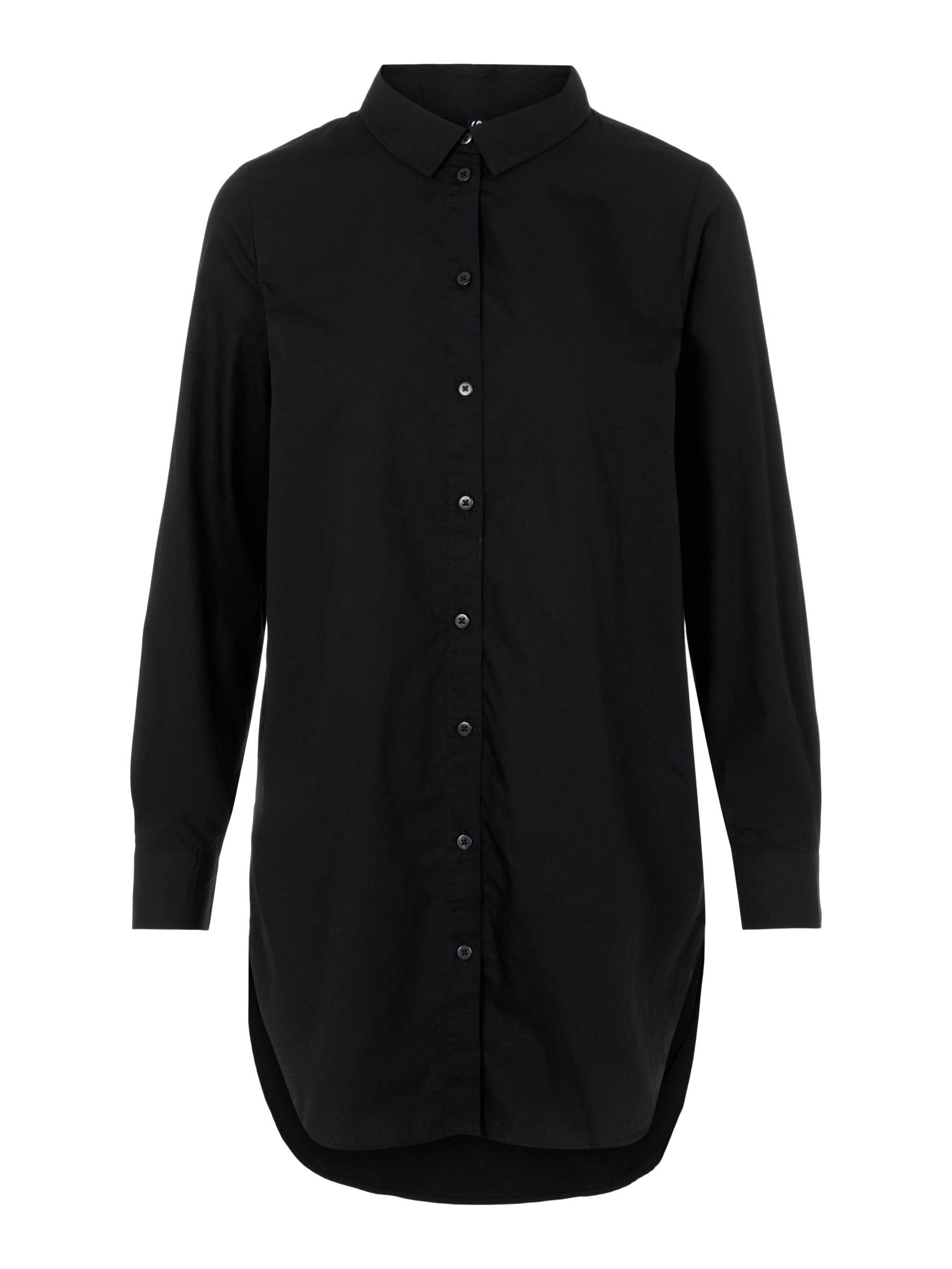 Pieces Pcnoma LS Long Shirt Noos camicia donna L blu bio