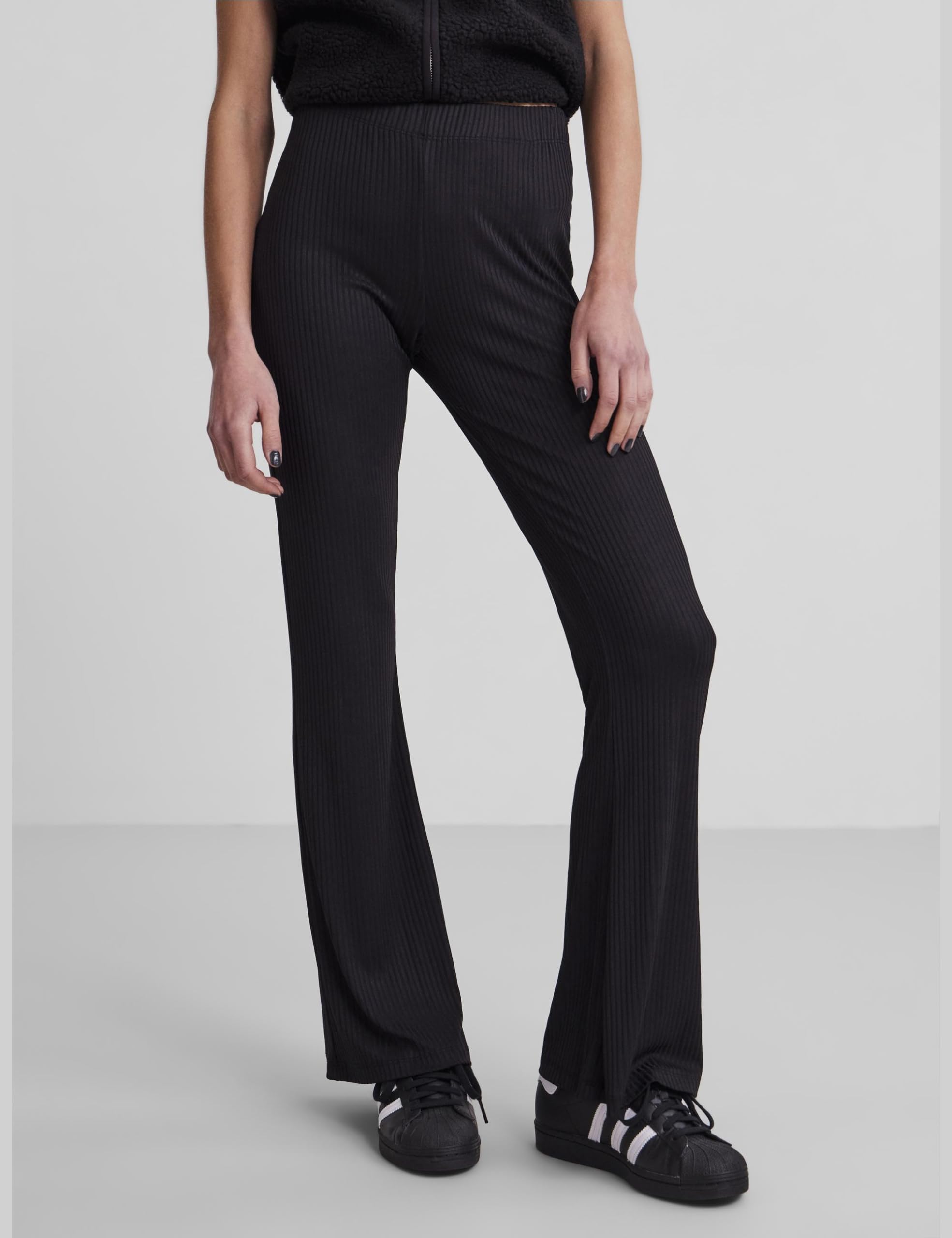 Pieces Pctoppy pantaloni flare donna neri