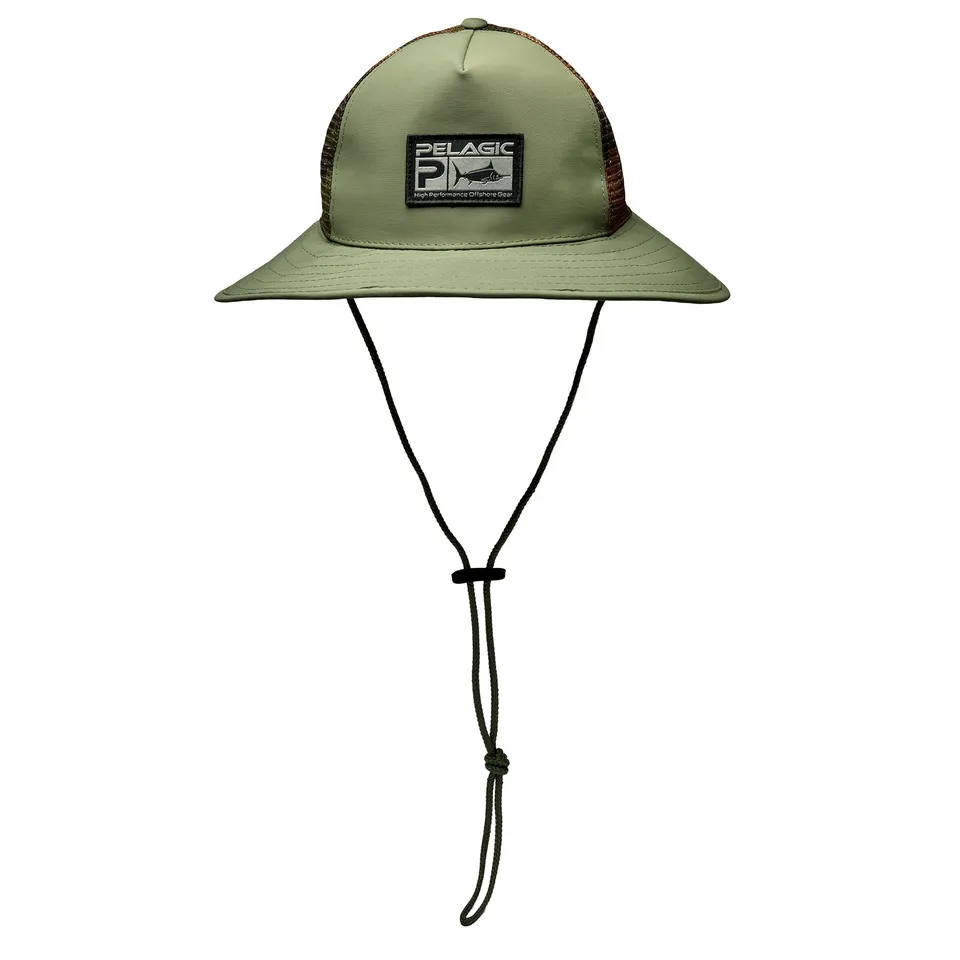 Pelagic Brimmer Deluxe cappello pesca mimetico tesa larga