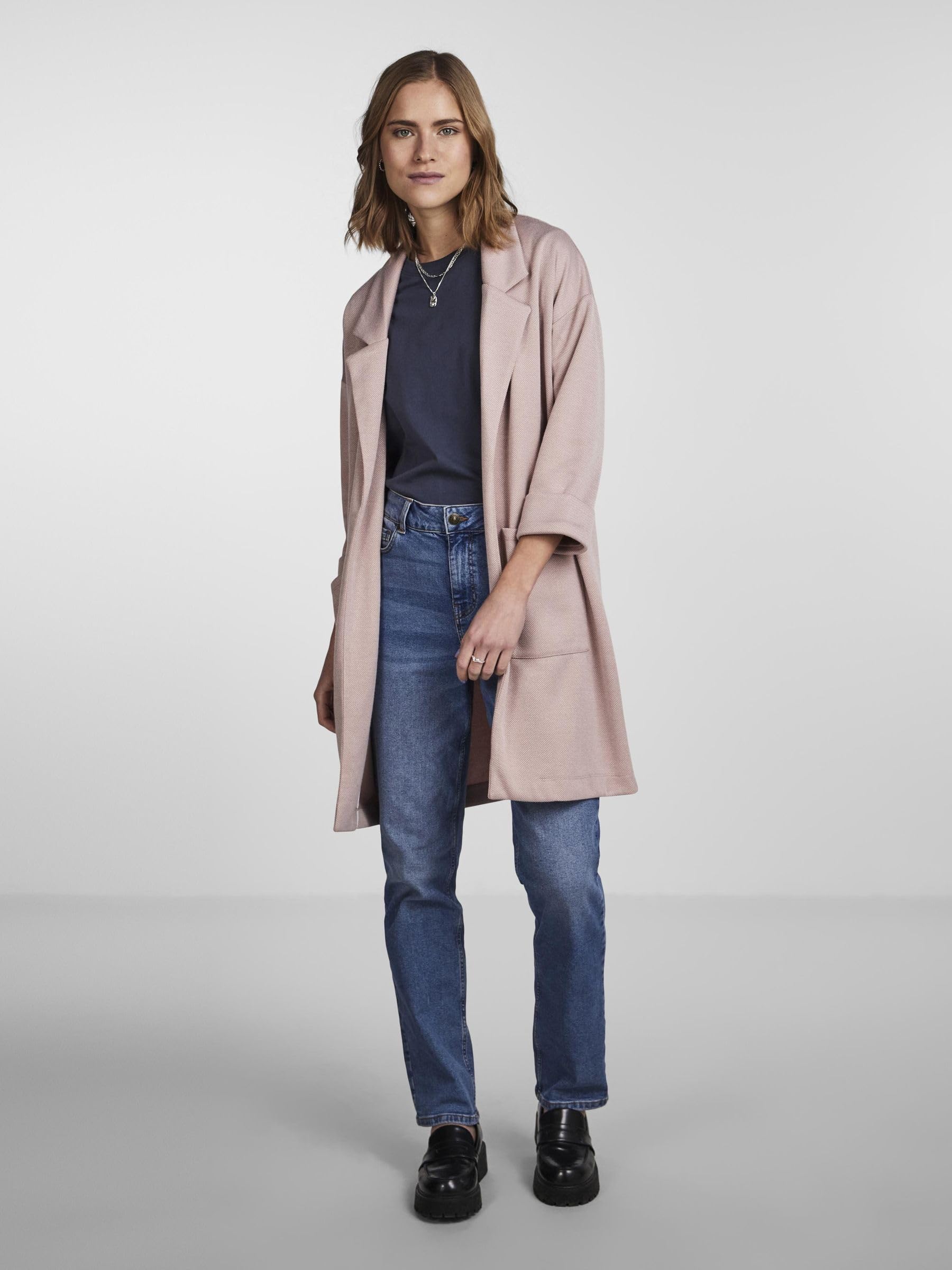 Pieces Pcdorita 3/4 Coatigan cappotto donna Woodrose