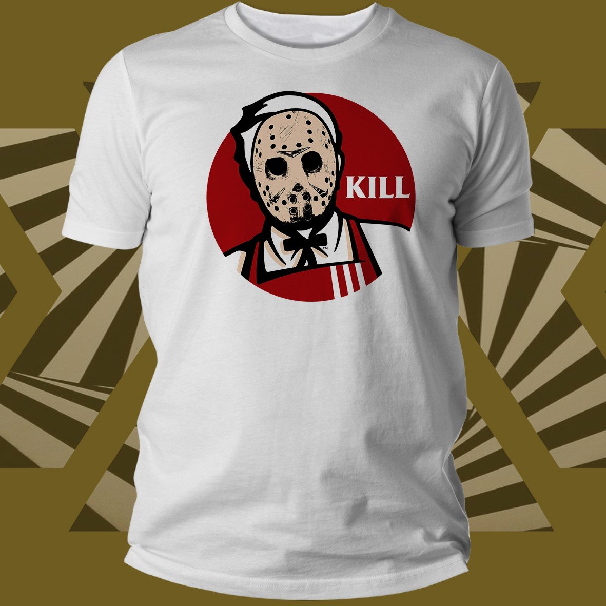Kill KFC Jason t-shirt cotone unisex stampa horror