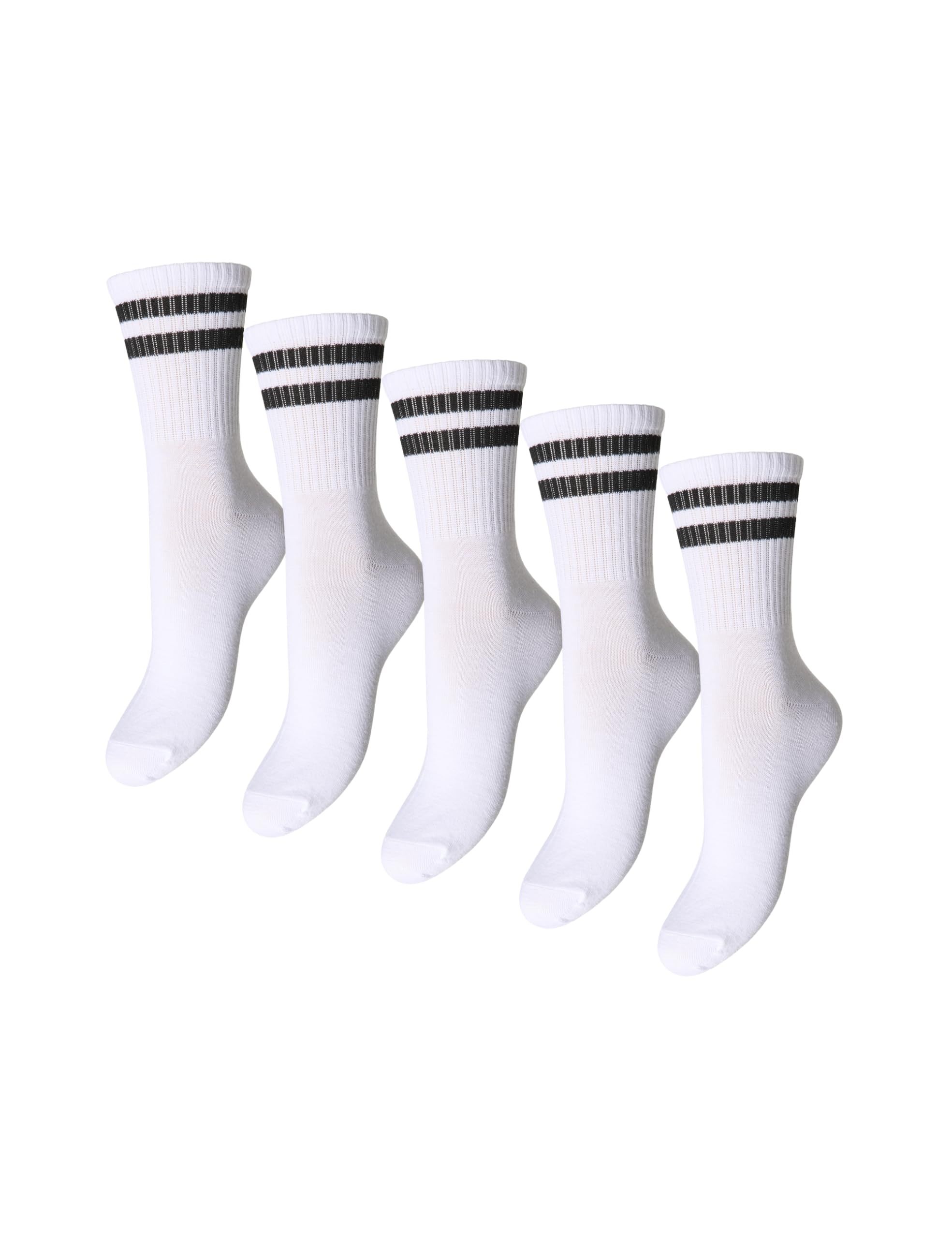 Pieces Pccally Socks Noos calzini bianchi 5 paia uso quotidiano