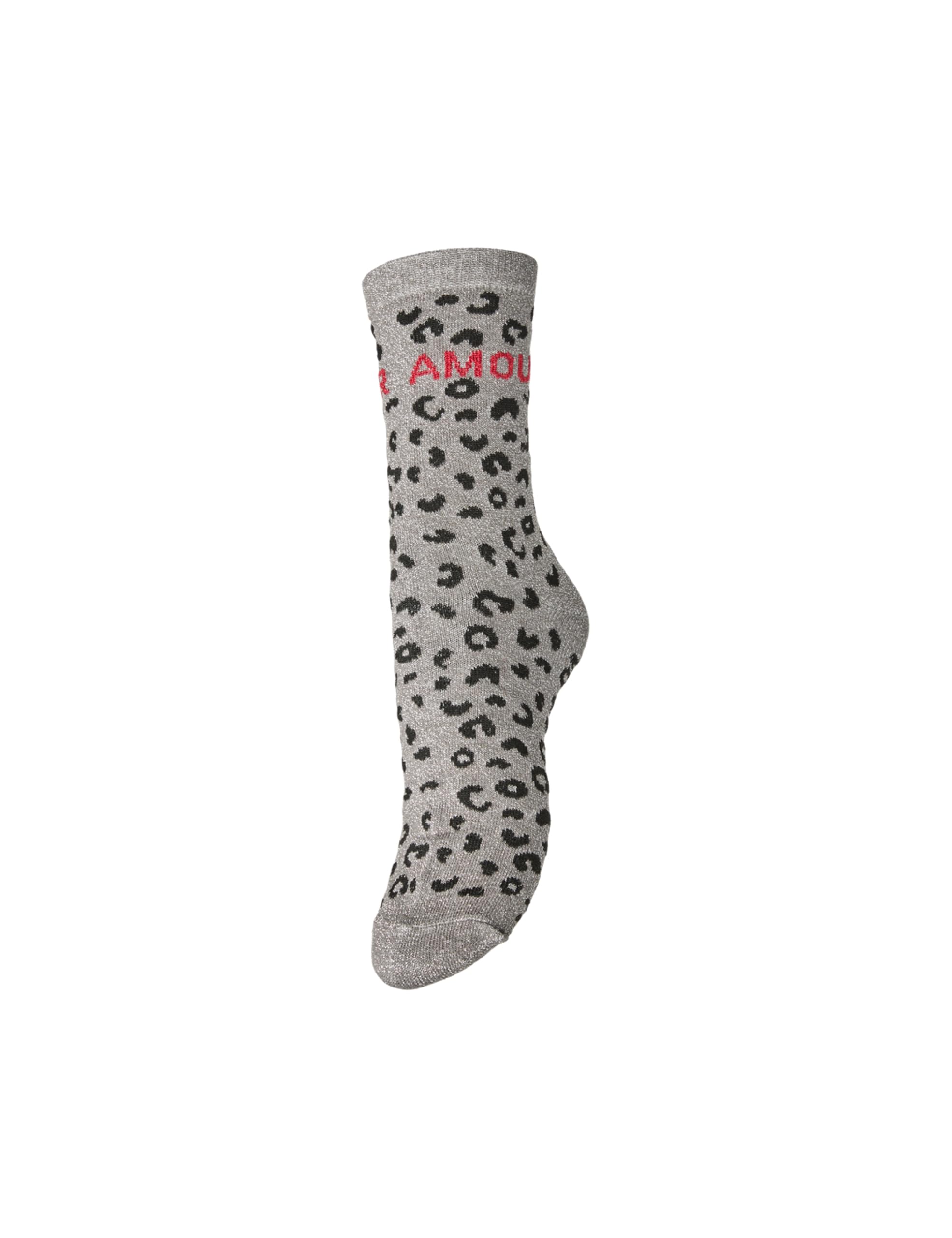 Pieces Pcsebby Leo Statement Lurex Socks FC calzini bordeaux
