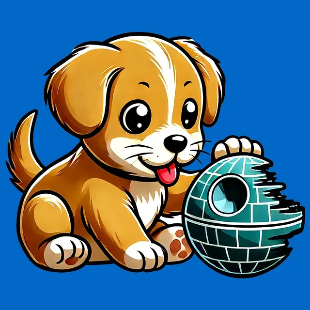 Matrix Music Store Rex Dog Death Star 2 t-shirt unisex