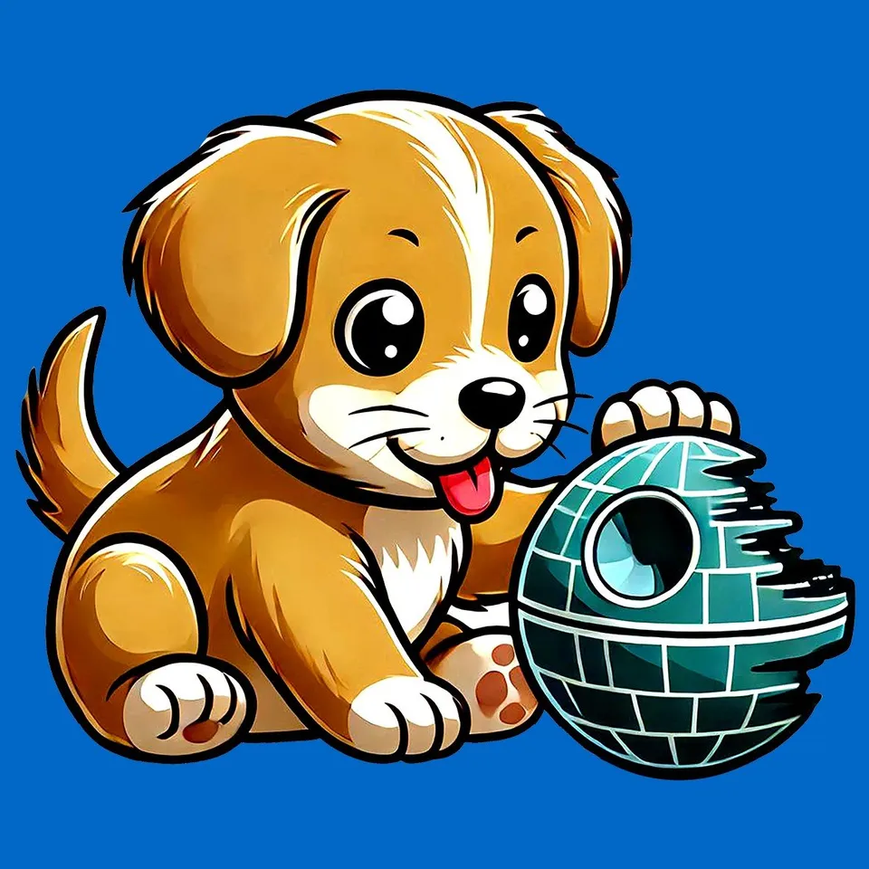 Matrix Music Store Rex Dog Death Star 2 t-shirt unisex