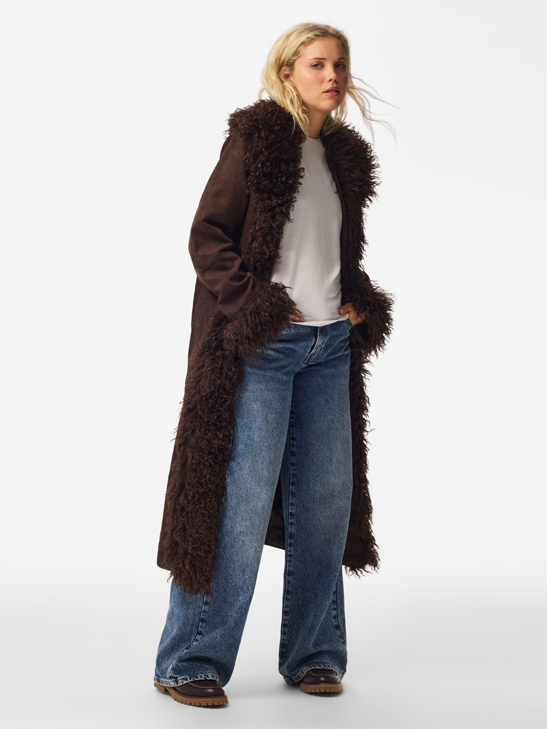 Pieces Pcnanna Brushed Long giacca lunga donna XL