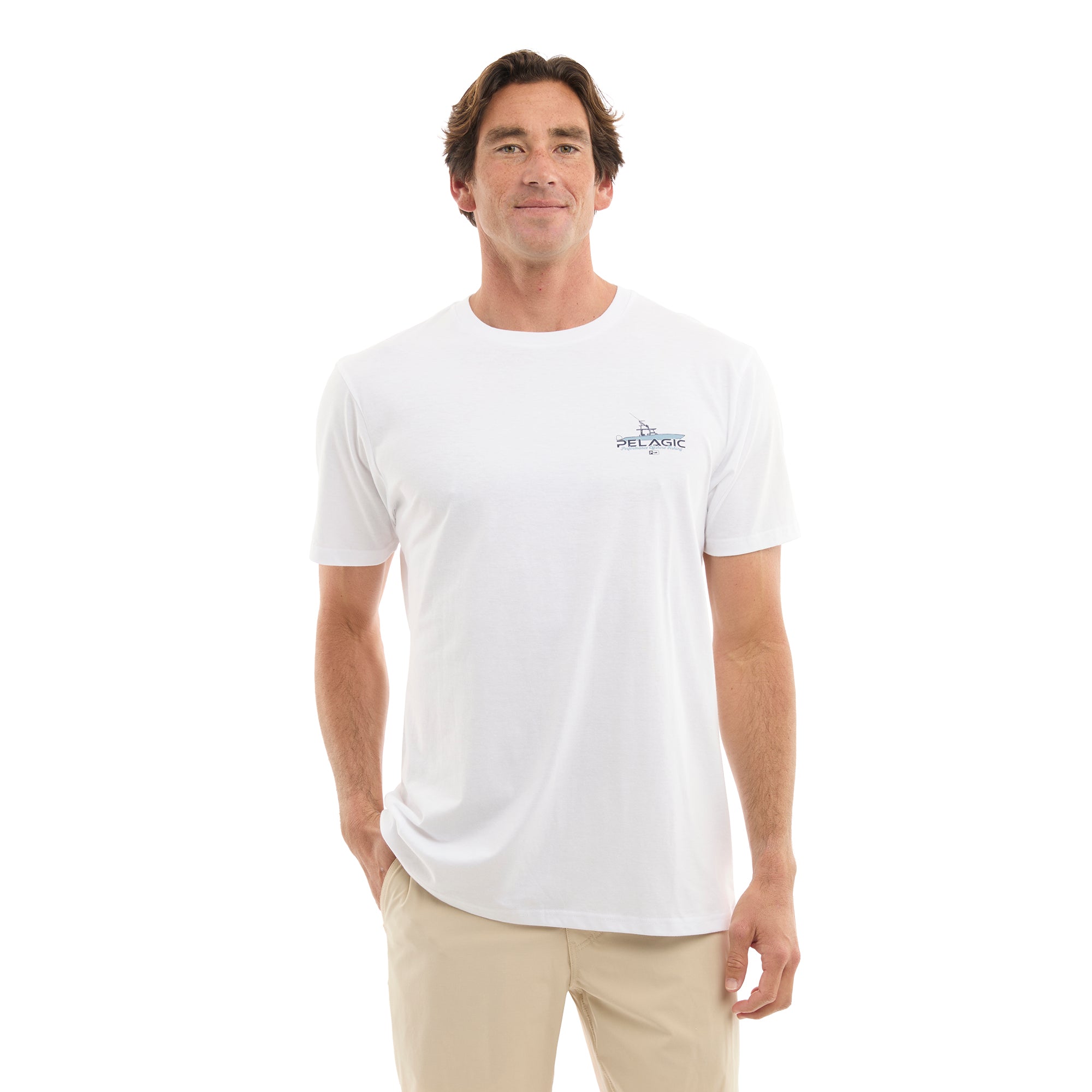 Pelagic Fast Times t-shirt uomo bianca cotone