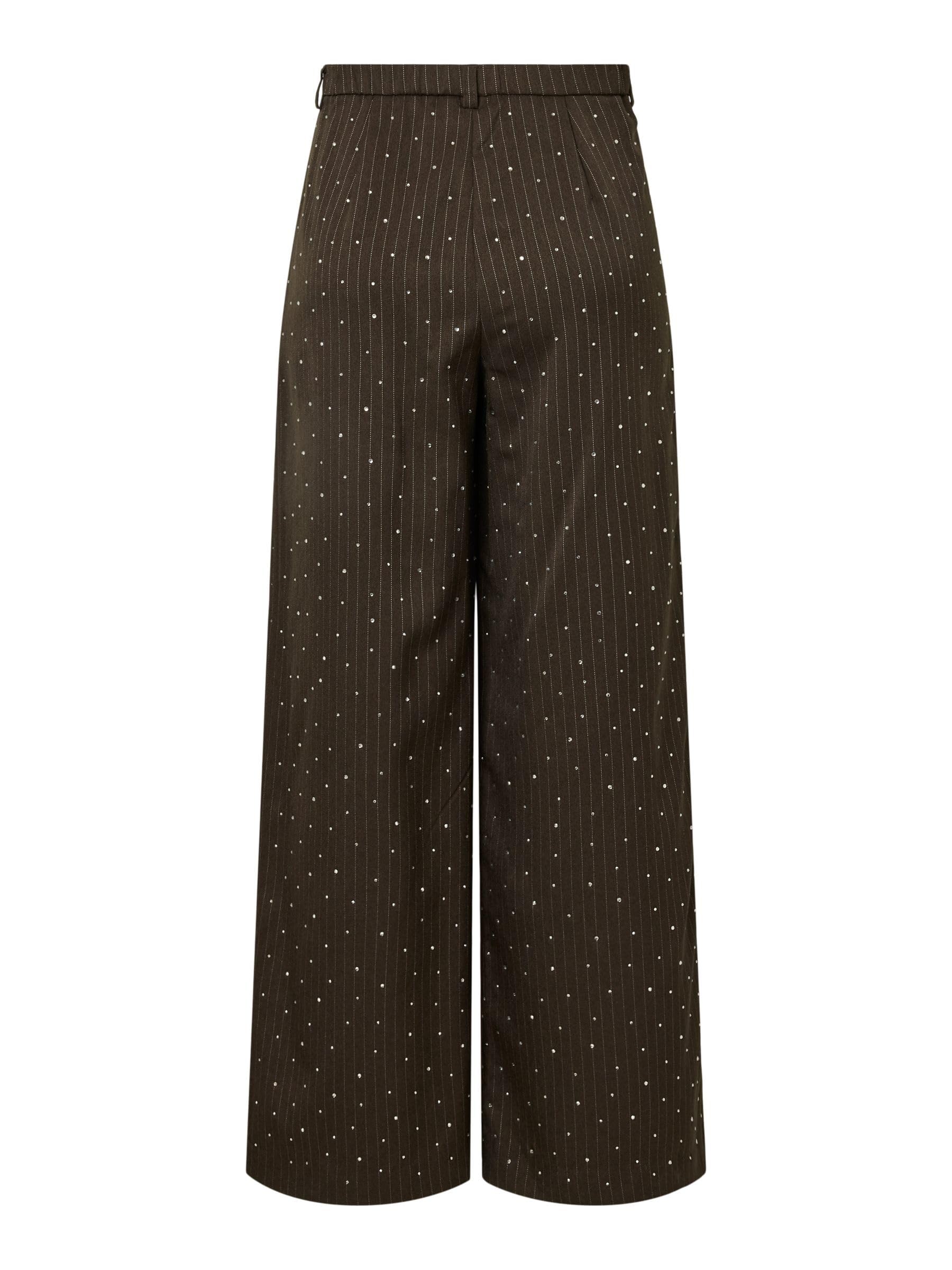 Pieces Pcfalka Pinstripe pantaloni donna gessati strass